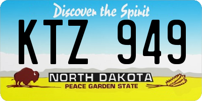 ND license plate KTZ949