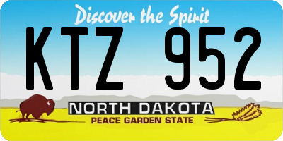 ND license plate KTZ952