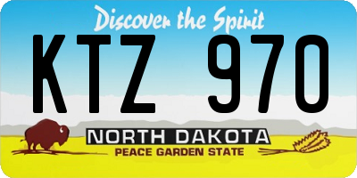 ND license plate KTZ970