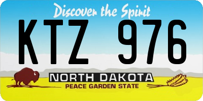 ND license plate KTZ976