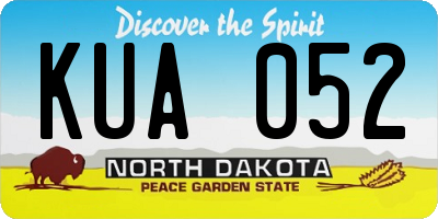 ND license plate KUA052