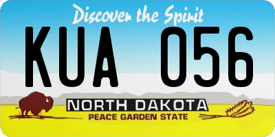 ND license plate KUA056