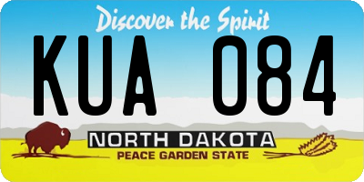 ND license plate KUA084