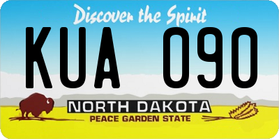 ND license plate KUA090