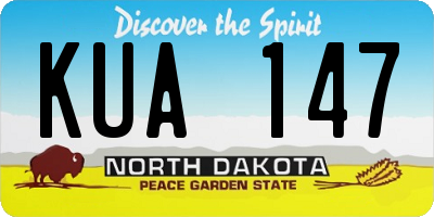 ND license plate KUA147