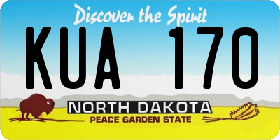 ND license plate KUA170