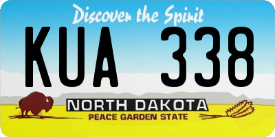 ND license plate KUA338