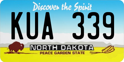ND license plate KUA339