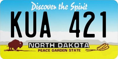 ND license plate KUA421