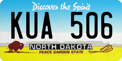 ND license plate KUA506