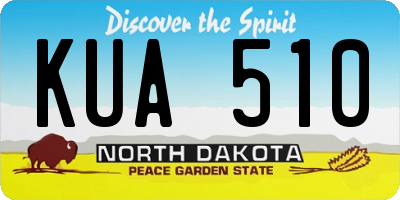 ND license plate KUA510