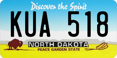 ND license plate KUA518