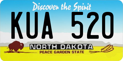 ND license plate KUA520