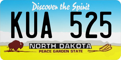 ND license plate KUA525