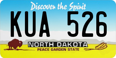 ND license plate KUA526