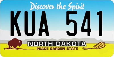 ND license plate KUA541