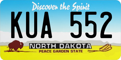 ND license plate KUA552