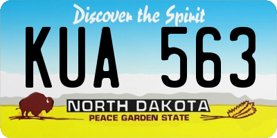 ND license plate KUA563