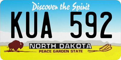 ND license plate KUA592