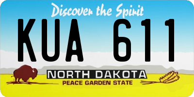 ND license plate KUA611