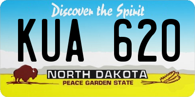 ND license plate KUA620