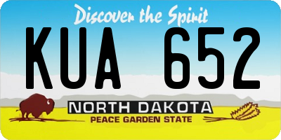 ND license plate KUA652