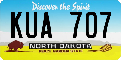 ND license plate KUA707