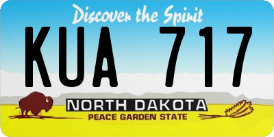 ND license plate KUA717