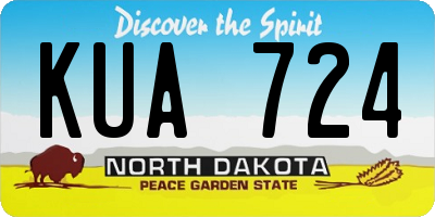 ND license plate KUA724