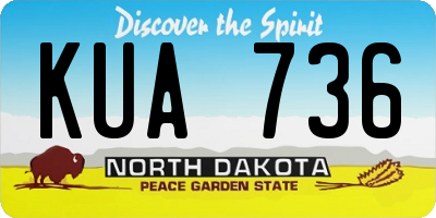 ND license plate KUA736
