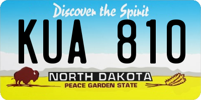 ND license plate KUA810