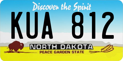 ND license plate KUA812