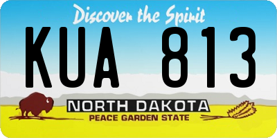 ND license plate KUA813