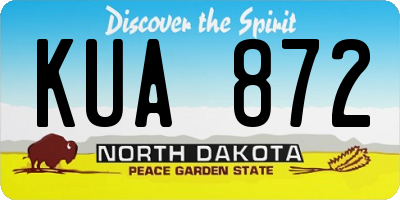 ND license plate KUA872