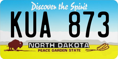 ND license plate KUA873