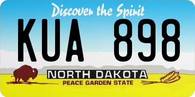 ND license plate KUA898