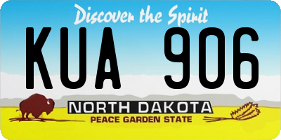 ND license plate KUA906