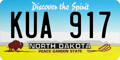 ND license plate KUA917