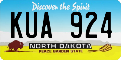ND license plate KUA924