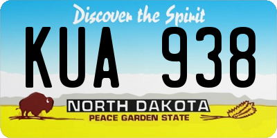 ND license plate KUA938