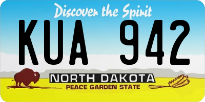 ND license plate KUA942