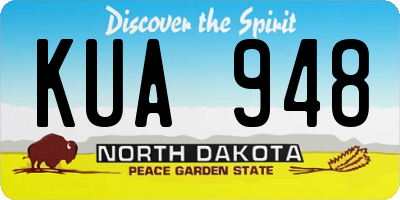 ND license plate KUA948