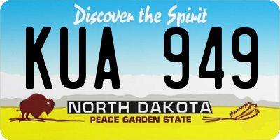 ND license plate KUA949
