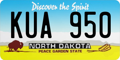 ND license plate KUA950