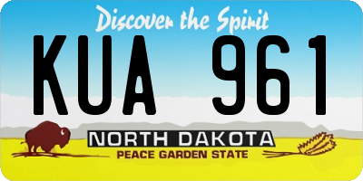 ND license plate KUA961