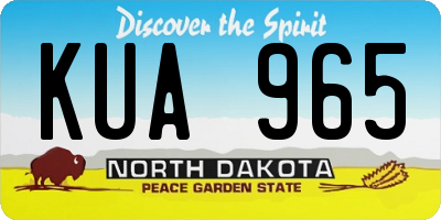 ND license plate KUA965