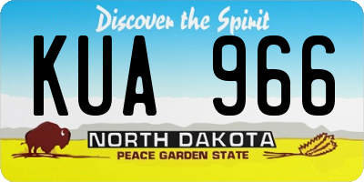 ND license plate KUA966