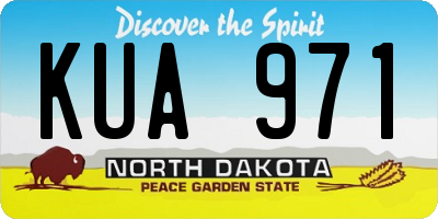 ND license plate KUA971