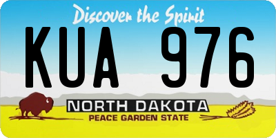 ND license plate KUA976