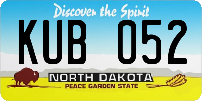 ND license plate KUB052